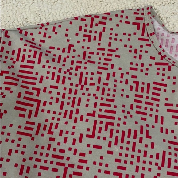 LuLaRoe Irma Top Pink & Tan - Picture 2 of 4